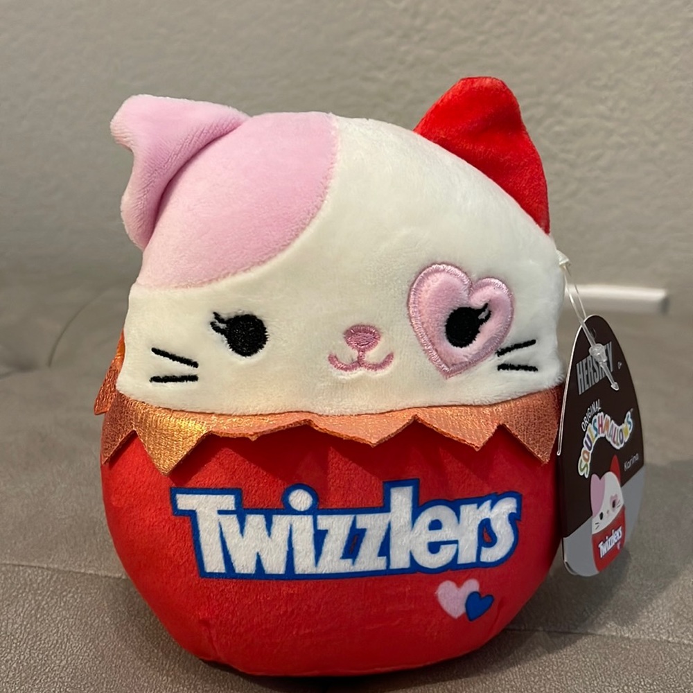 Squishmallow Karina the Cat 5" Twizzlers Valentine